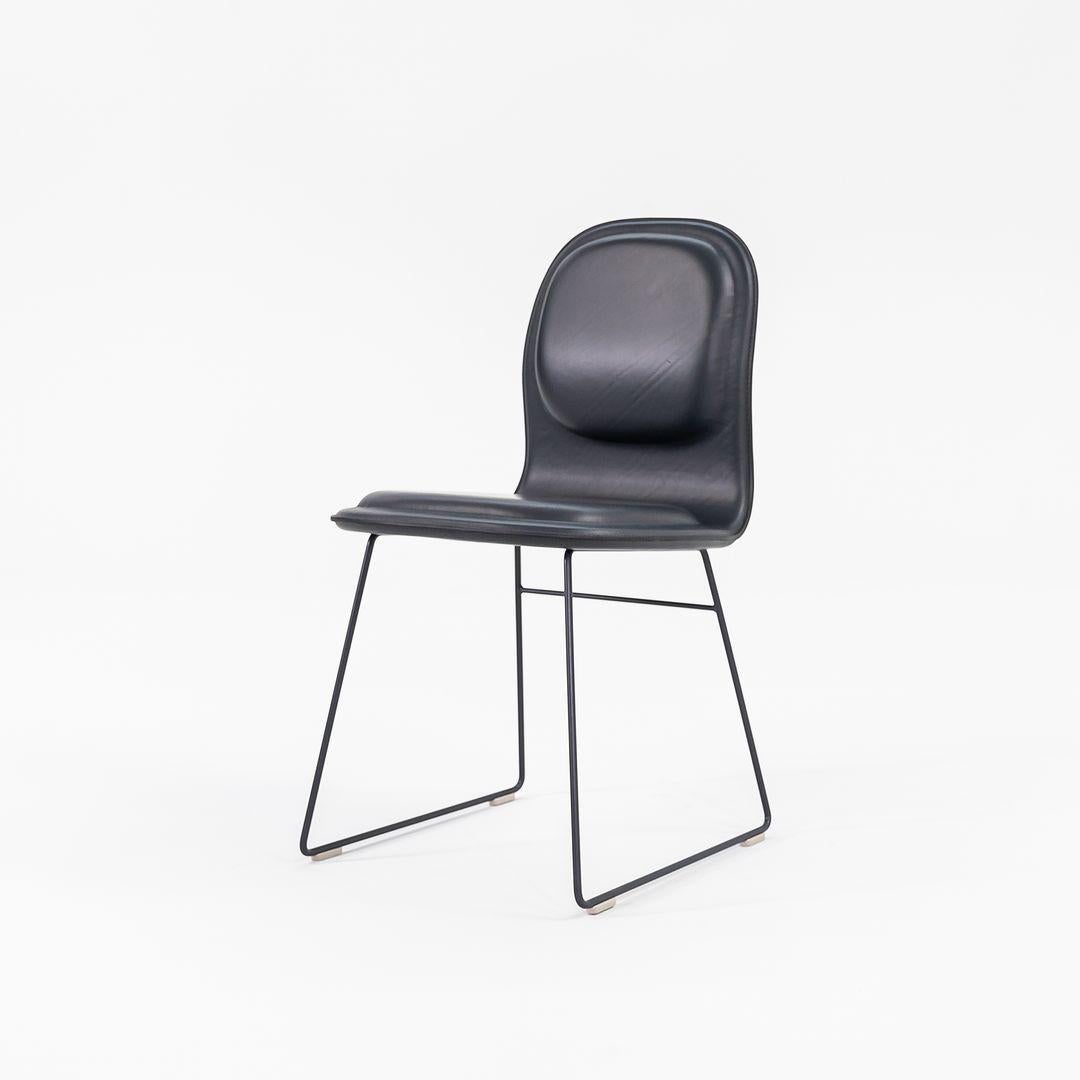 2022 Jasper Morrison para Cappellini Silla de comedor Hi Pad de piel negra en venta 1