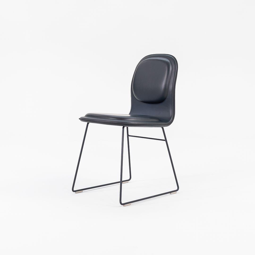Jasper Morrison für Cappellini, Hi Pad, Esszimmerstuhl aus marineblauem Leder, 2022 im Angebot 3