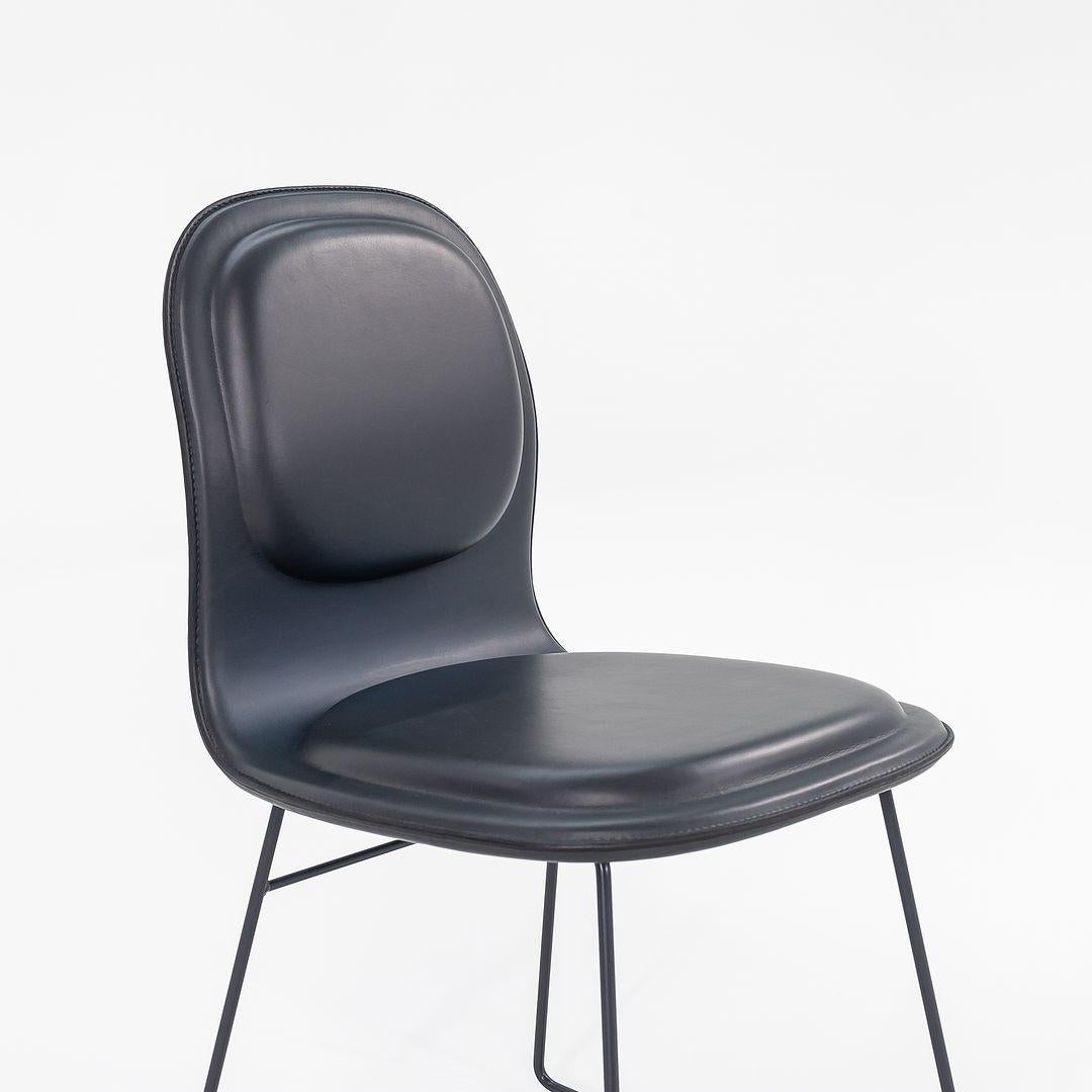 Jasper Morrison für Cappellini, Hi Pad, Esszimmerstuhl aus marineblauem Leder, 2022 (Moderne) im Angebot