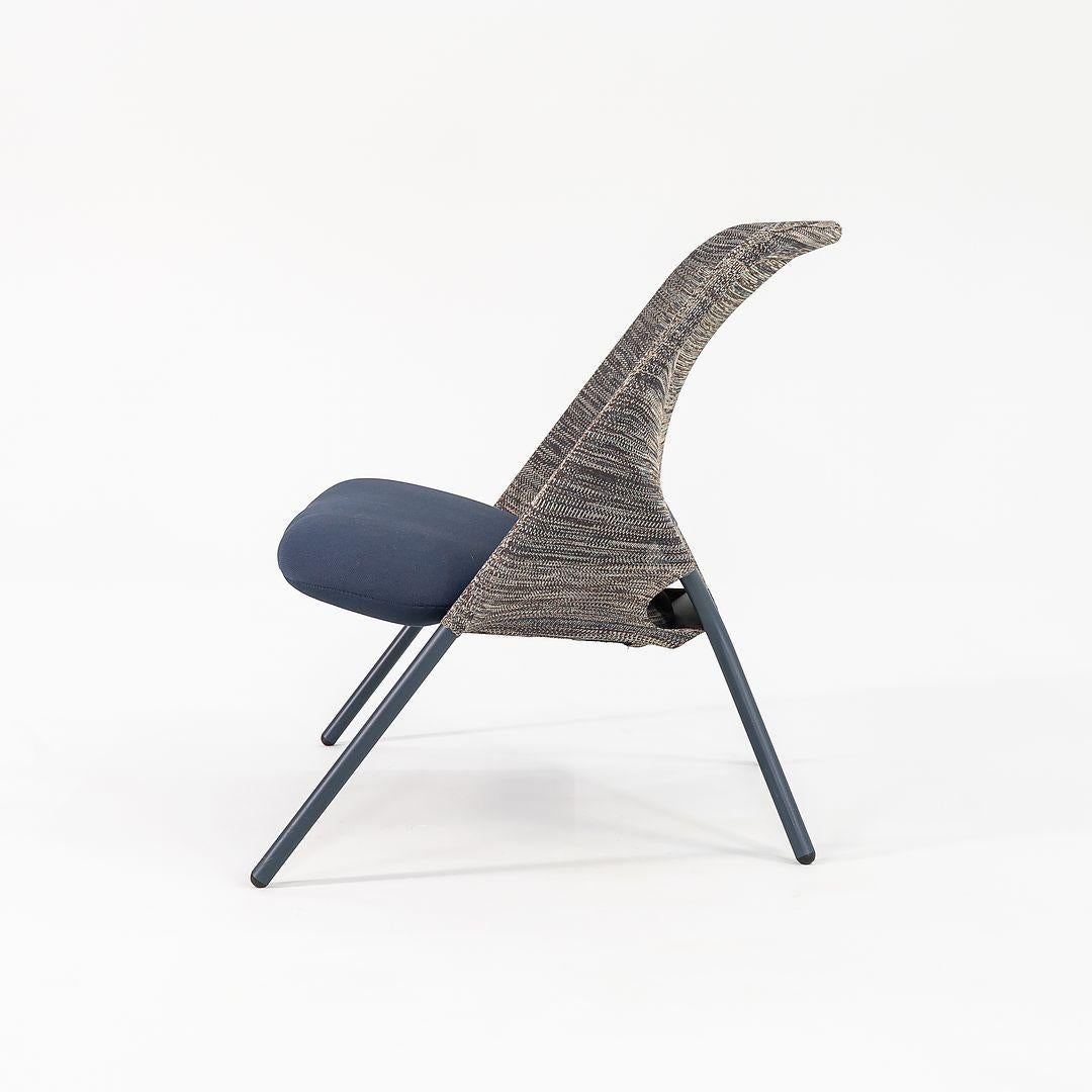 2022 Jonas Forsman for Moooi Chaise longue à maille 3D en bleu gris en vente 4