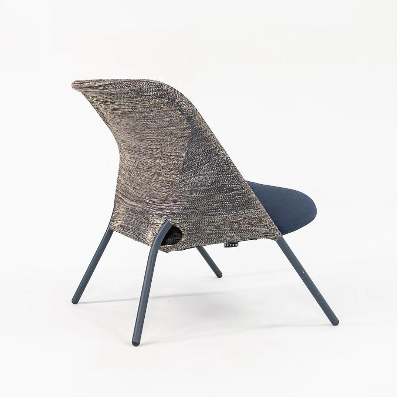 2022 Jonas Forsman for Moooi Chaise longue à maille 3D en bleu gris en vente 5