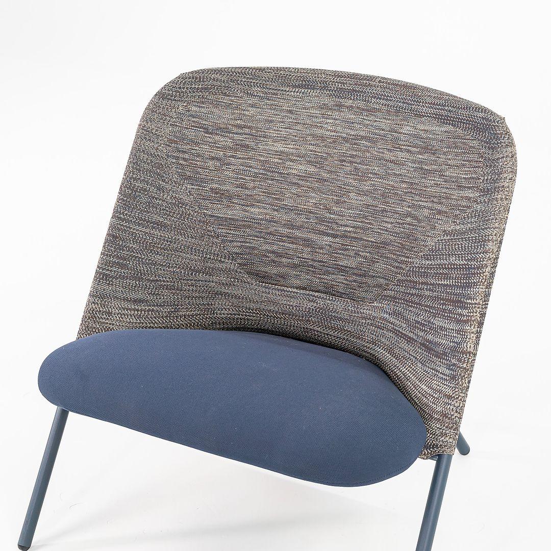 Mousse 2022 Jonas Forsman for Moooi Chaise longue à maille 3D en bleu gris en vente