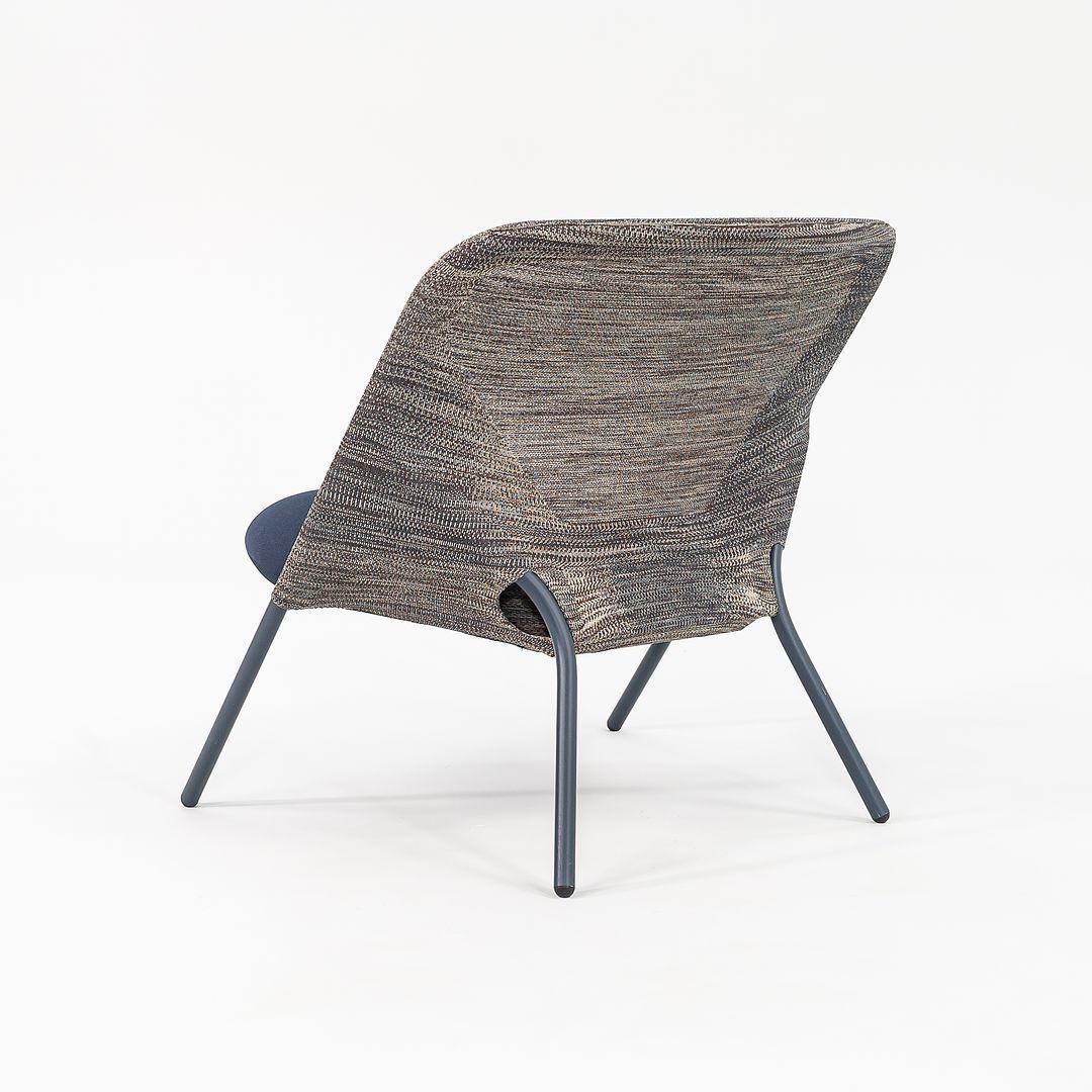 2022 Jonas Forsman for Moooi Chaise longue à maille 3D en bleu gris en vente 2