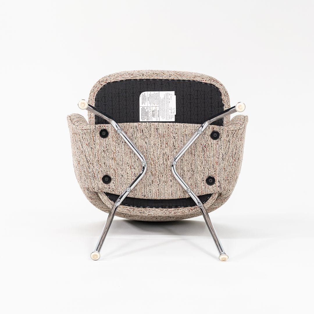 Fauteuil de direction Knoll Saarinen en tissu tweed grège avec pieds en acier 2022 en vente 3