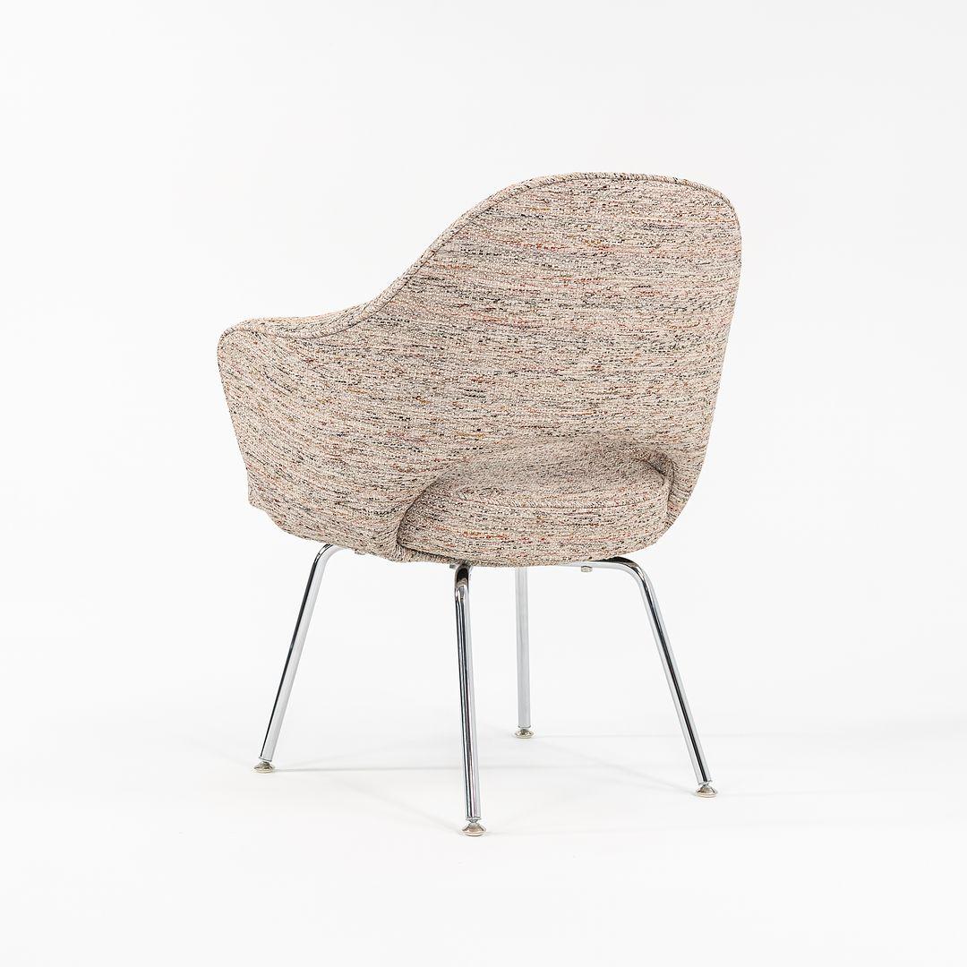 Fauteuil de direction Knoll Saarinen en tissu tweed grège avec pieds en acier 2022 en vente 1
