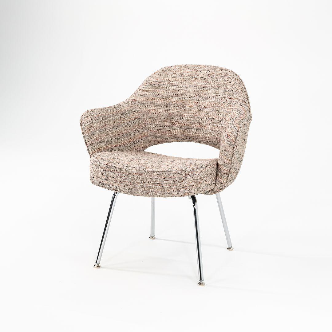 Fauteuil de direction Knoll Saarinen en tissu tweed grège avec pieds en acier 2022 en vente 2