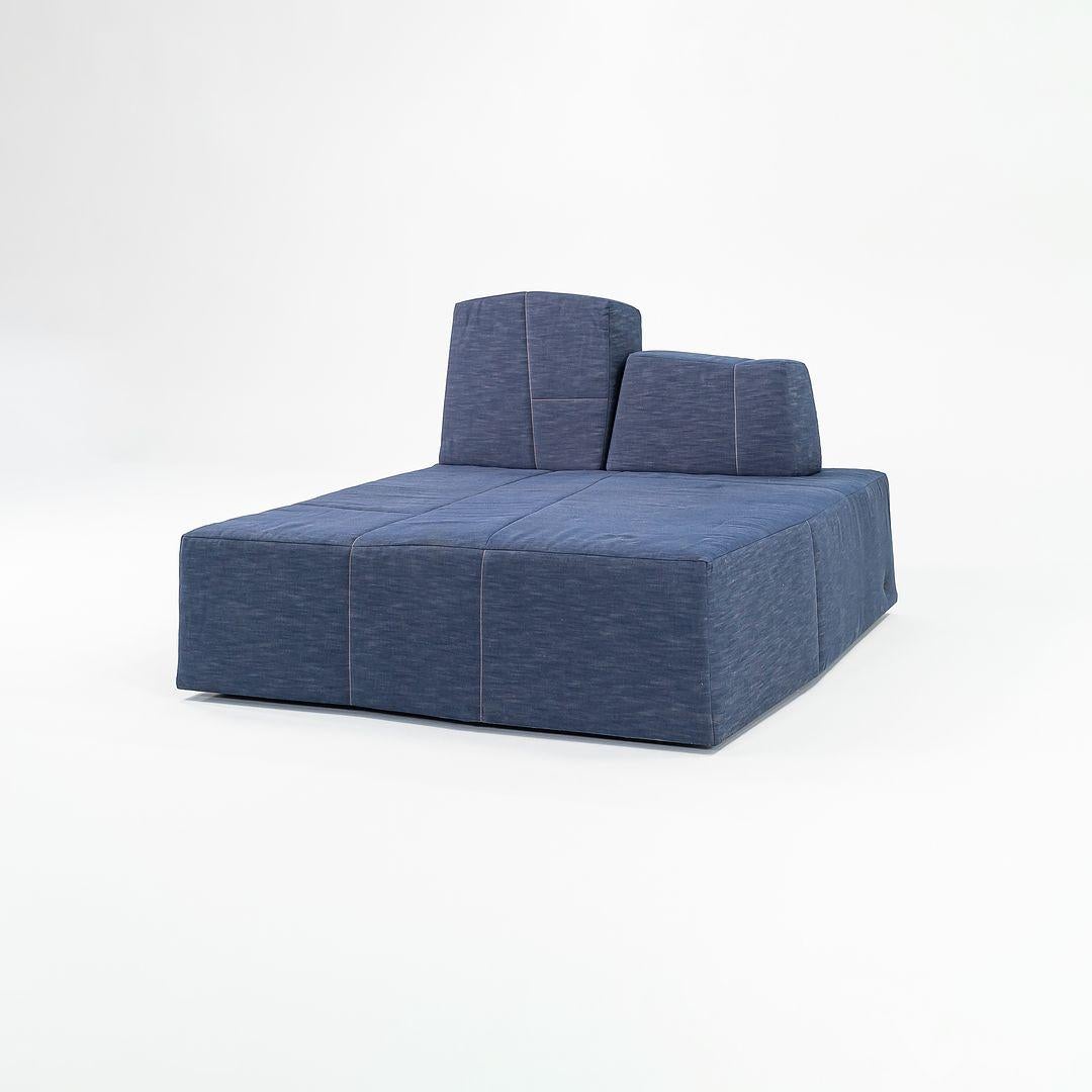 2022 Maarten Baas pour Moooi SLT Chaise Lounge Right Side S2 en Indigo Denim en vente 3