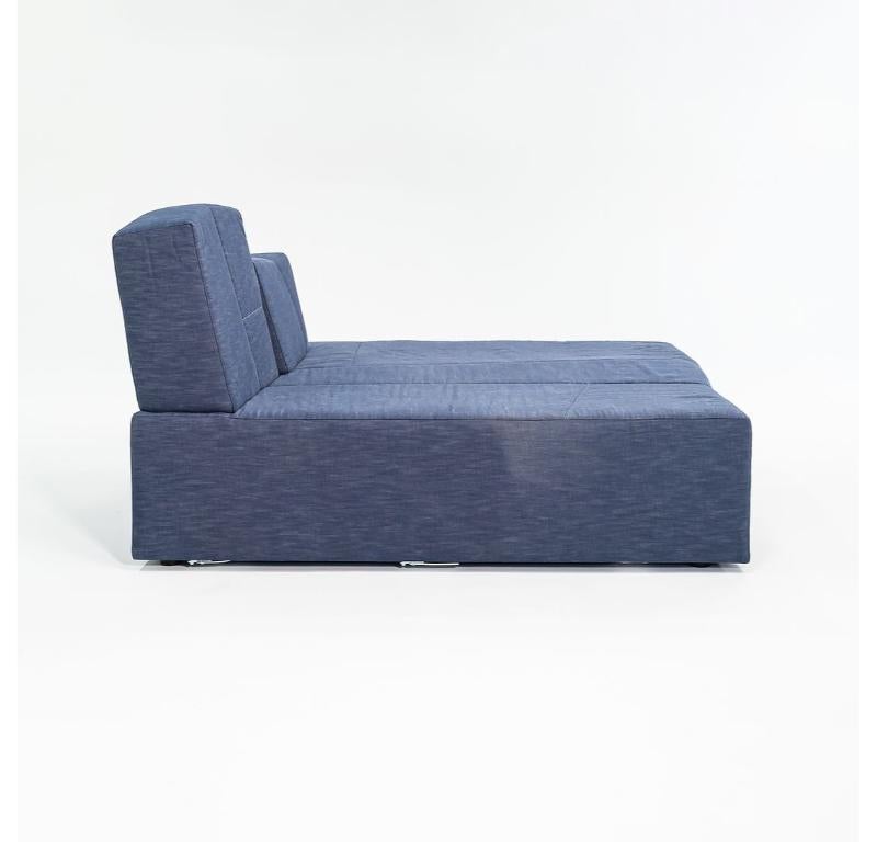 2022 Maarten Baas pour Moooi SLT Chaise Lounge Right Side S2 en Indigo Denim en vente 5