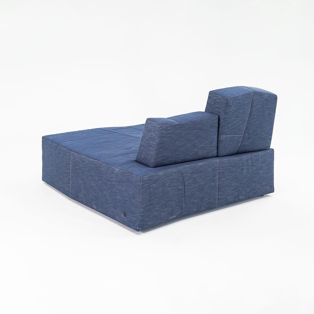 2022 Maarten Baas pour Moooi SLT Chaise Lounge Right Side S2 en Indigo Denim Bon état - En vente à Philadelphia, PA