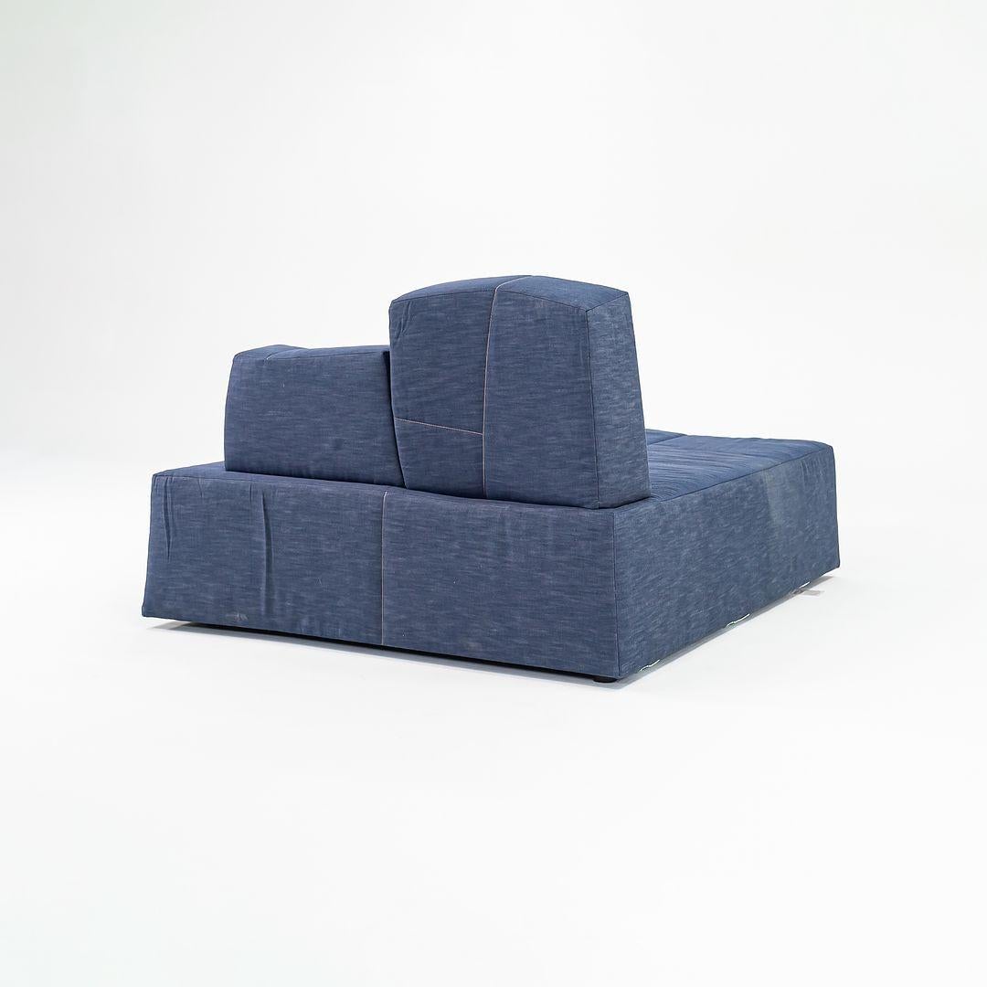 XXIe siècle et contemporain 2022 Maarten Baas pour Moooi SLT Chaise Lounge Right Side S2 en Indigo Denim en vente