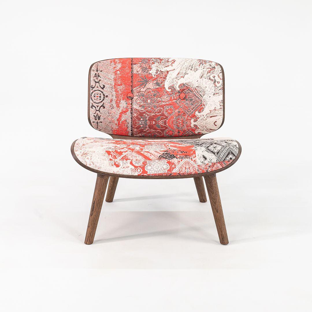 2022 Silla Nut Lounge de Marcel Wanders para Moooi en roble oscuro con tela estampada en venta 4