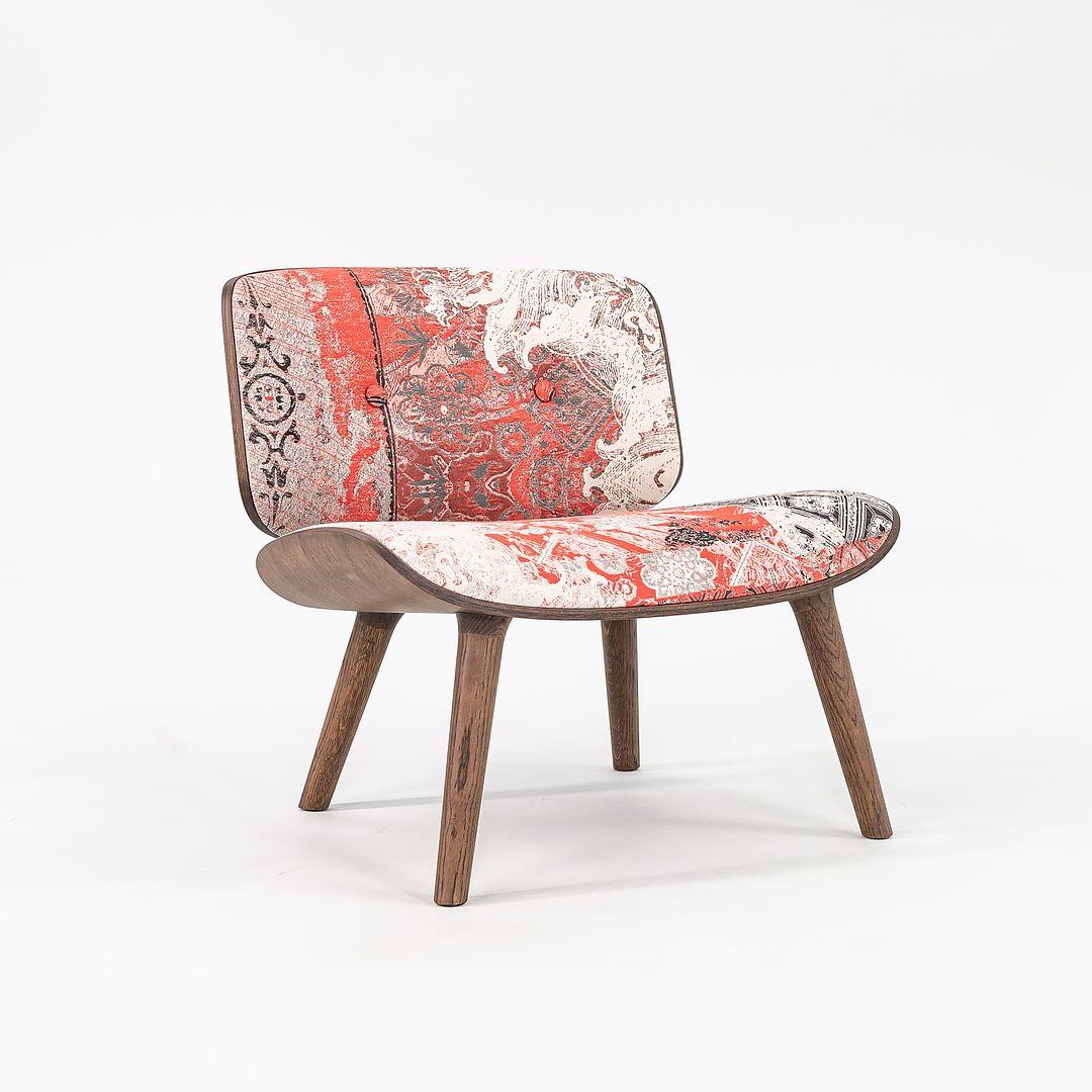 2022 Silla Nut Lounge de Marcel Wanders para Moooi en roble oscuro con tela estampada Siglo XXI y contemporáneo en venta