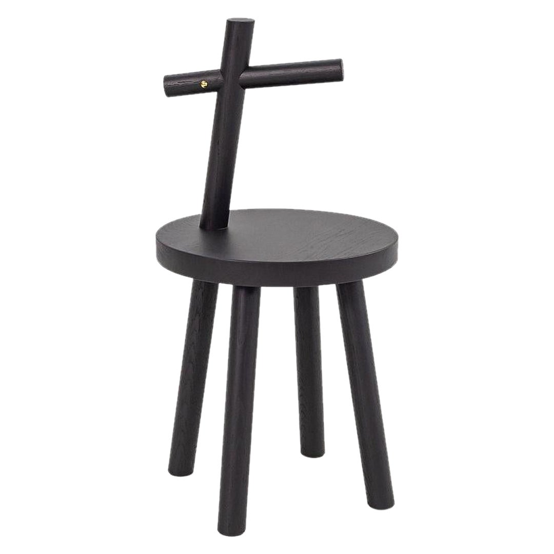 2022 Marcel Wanders for Moooi Woody Oak Side Table with Black Stain