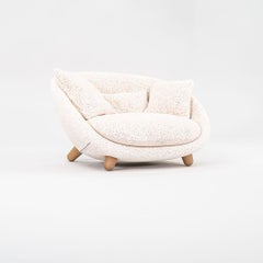 2022 Marcel Wanders Canapé / chaise longue Love en Oak Oak & Dodo Pavone Jacquard White