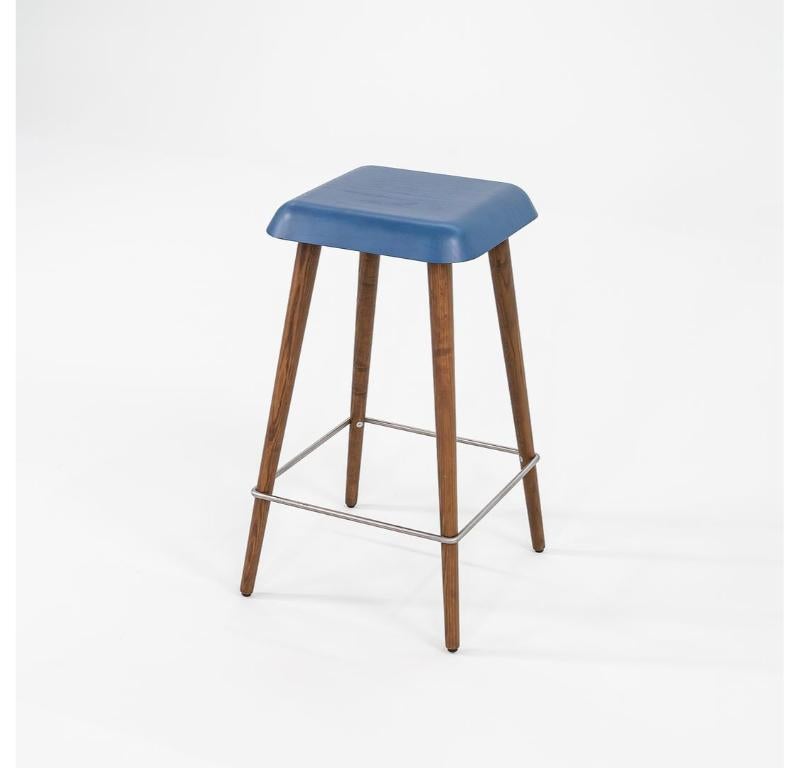 2022 Martin Solem Basso Taburete de mostrador Daddy Longlegs de fresno azul de China con base en venta 5