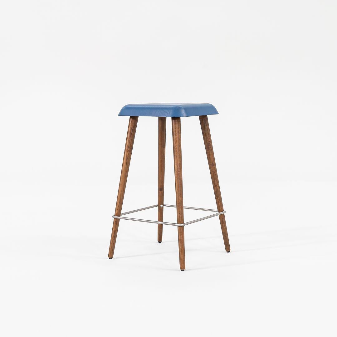 2022 Martin Solem Basso Taburete de mostrador Daddy Longlegs de fresno azul de China con base en venta 2