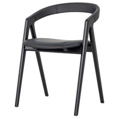 2022 Michael Schneider for CondeHouse San Armchair in Black Leather & Black Oak