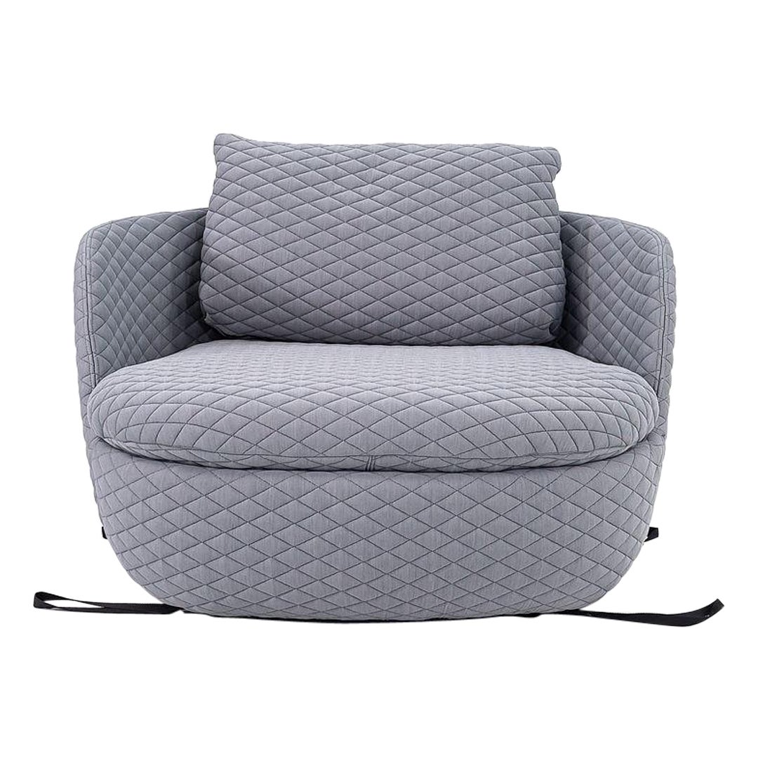 2022 Moooi Works + Bart Schilder para Moooi Sillón Bart Lounge de tela gris