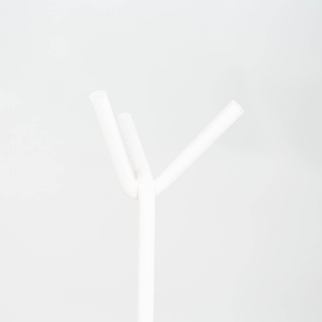 Italian 2022 Naoto Fukasawa for Danese / Artemide Bincan Metal Coat Hanger in White 69in For Sale