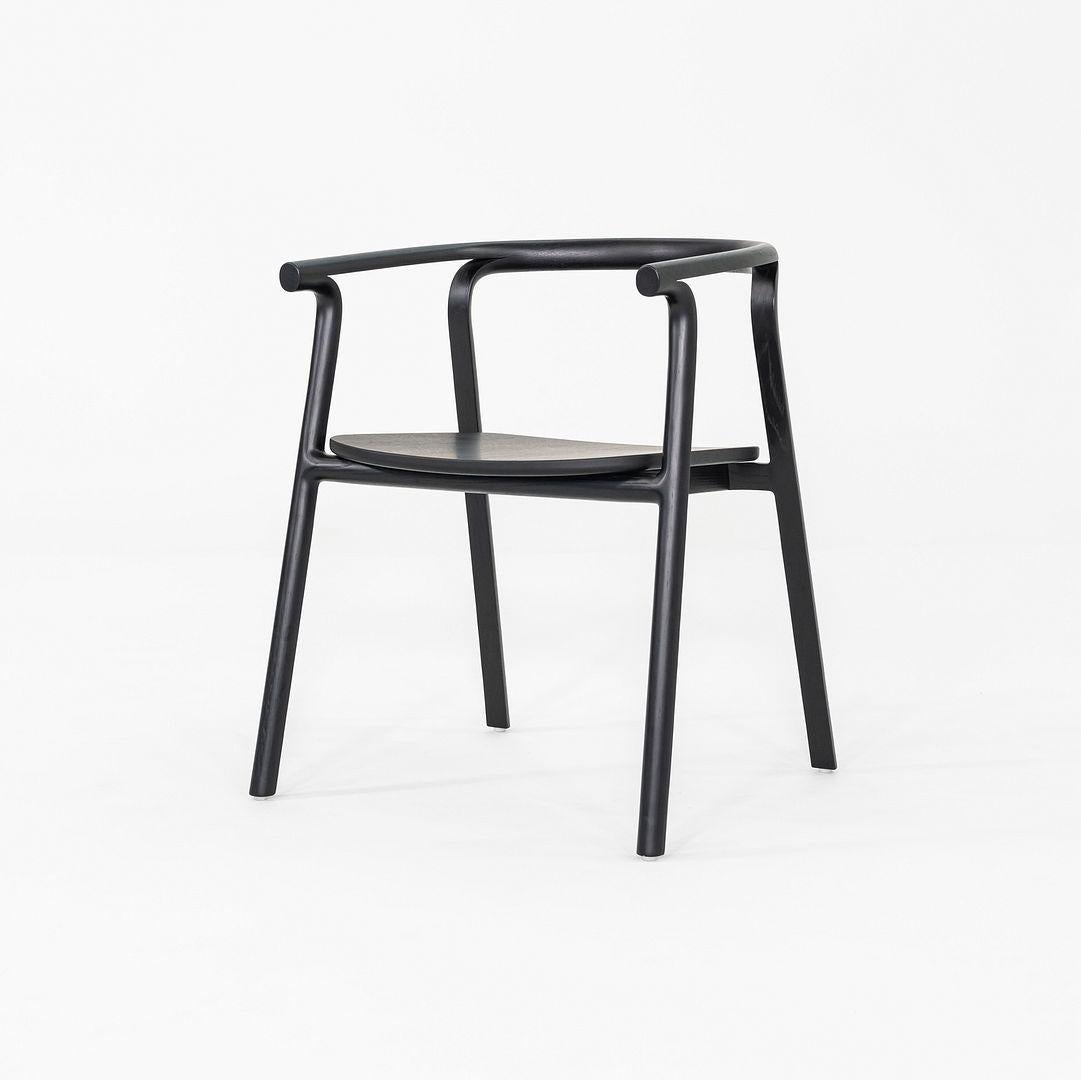 Moderno 2022 Nendo for CondeHouse Splinter Dining Arm Chair in Black Oak in vendita
