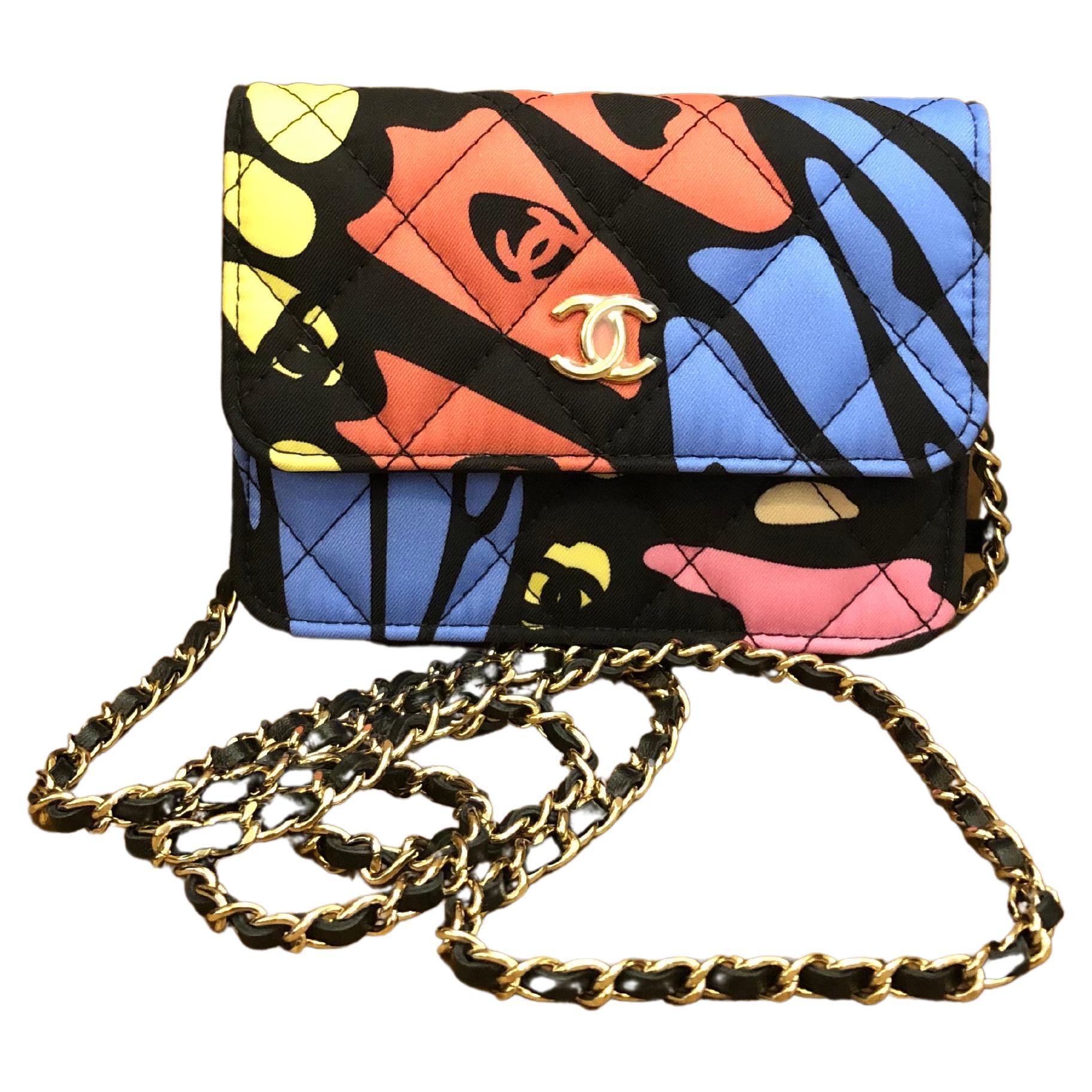 2022 NEW CHANEL Quilted Butterfly Canvas Micro Flap Bag at 1stDibs