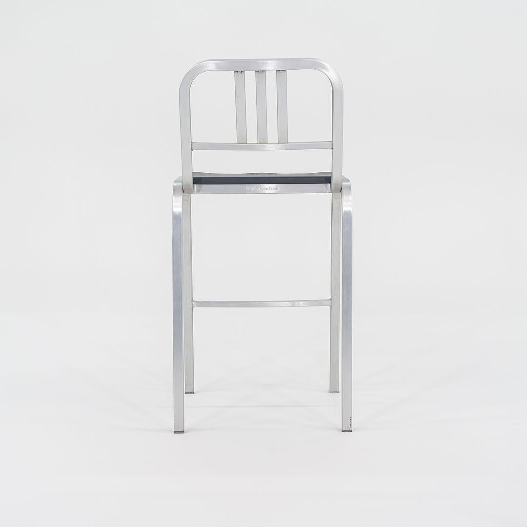 2022 New Nine-O Bar Stools by Ettore Sottsass for Emeco w/ Upholstered Seats, 1 For Sale 1