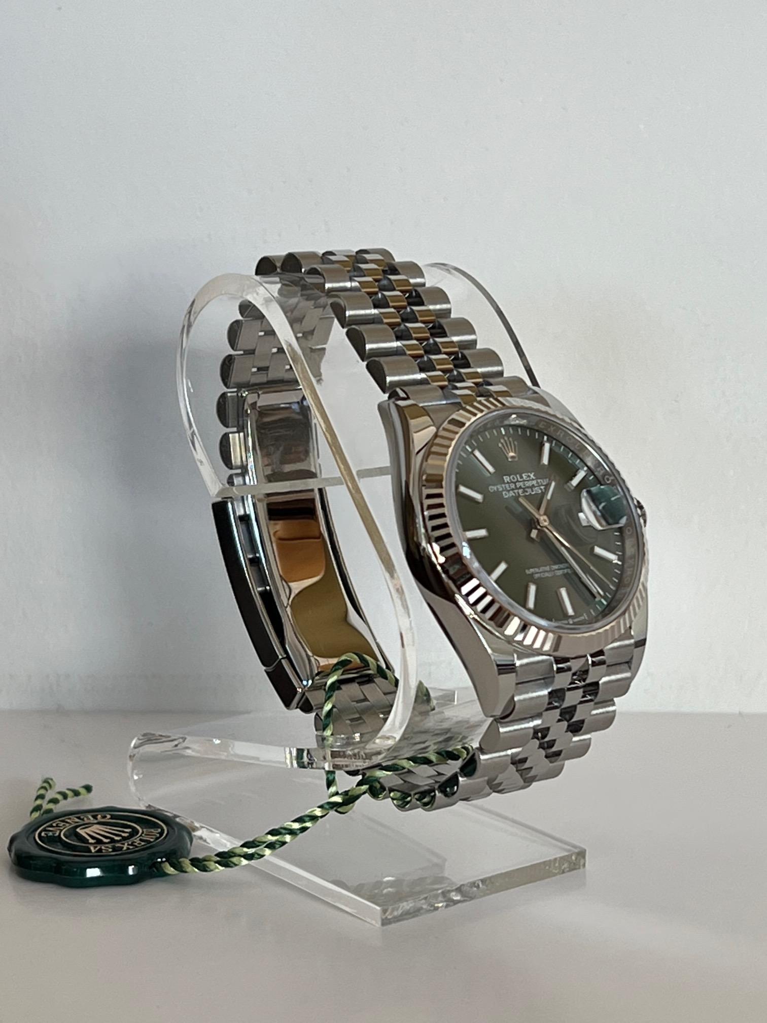 2022 New Rolex Datejust 36mm Steel Mint Green Dial Jubilee Bracelet Ref 126234 11