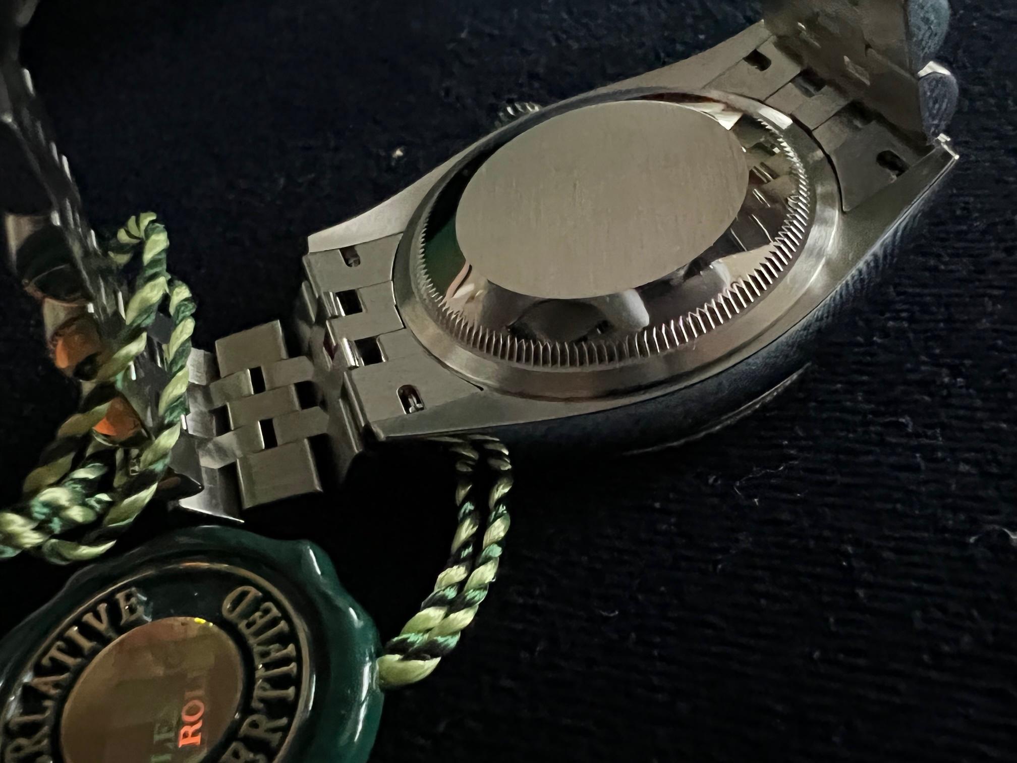 2022 Nouveau Rolex Datejust Acier Cadran Vert Menthe Bracelet Jubilé Ref 126234 36mm en vente 13