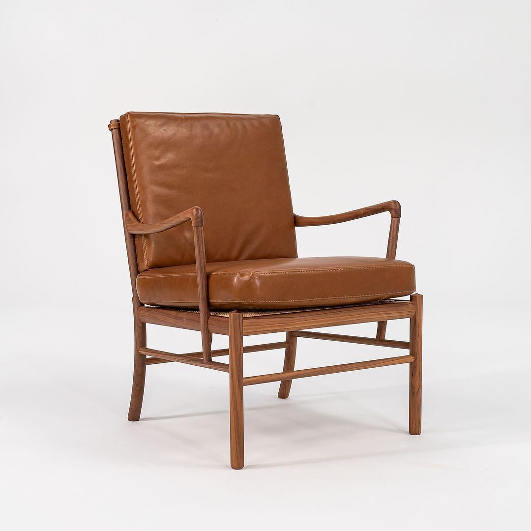 Moderno 2022 Ole Wanscher per Carl Hansen OW149 Sedia e ottomana Colonial in Noce in vendita