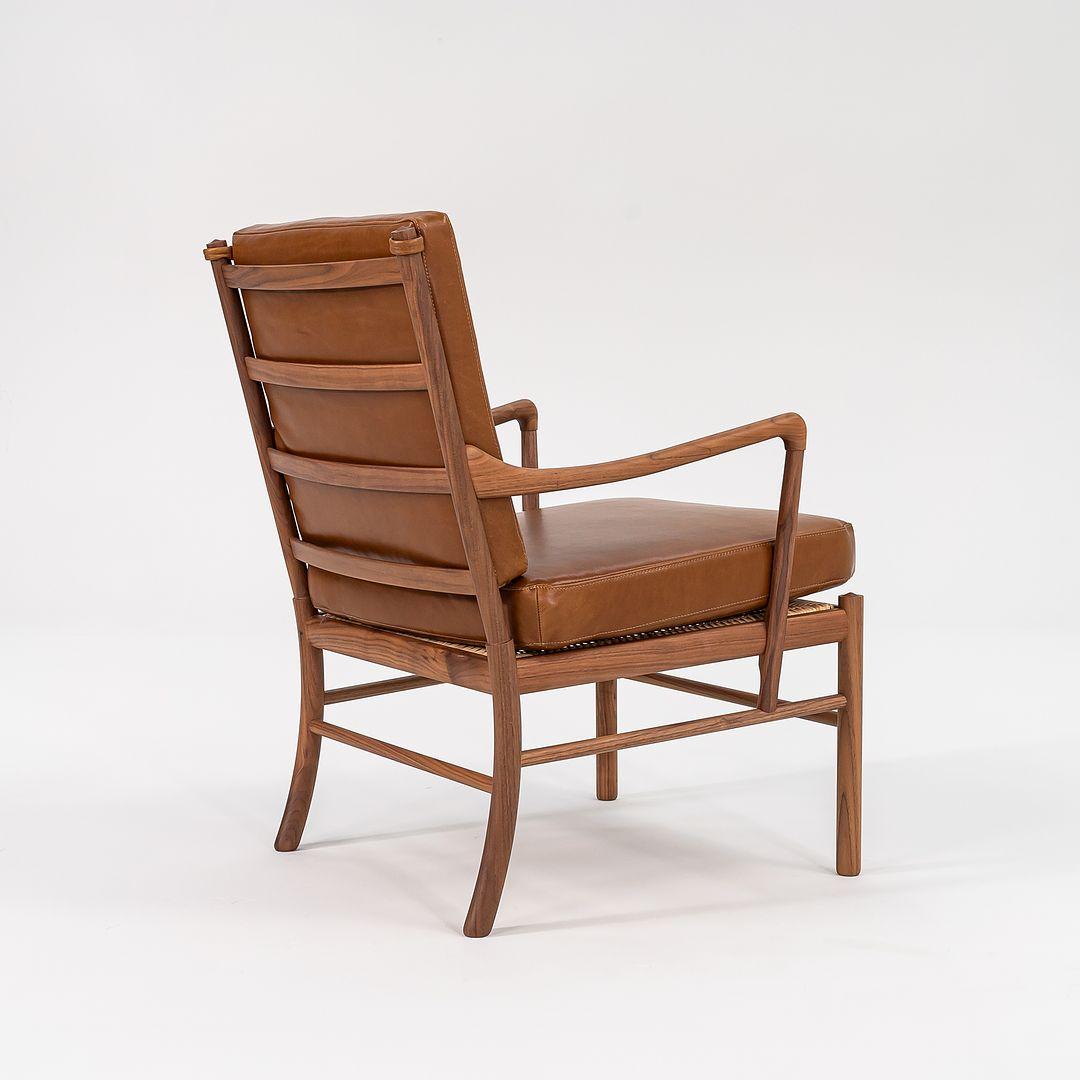 Pelle 2022 Ole Wanscher per Carl Hansen OW149 Sedia e ottomana Colonial in Noce in vendita