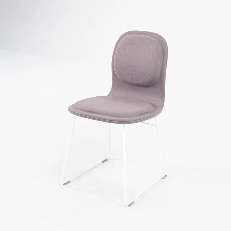 2022 Pair of Jasper Morrison for Cappellini Hi Pad Dining Chairs with White Base For Sale 3