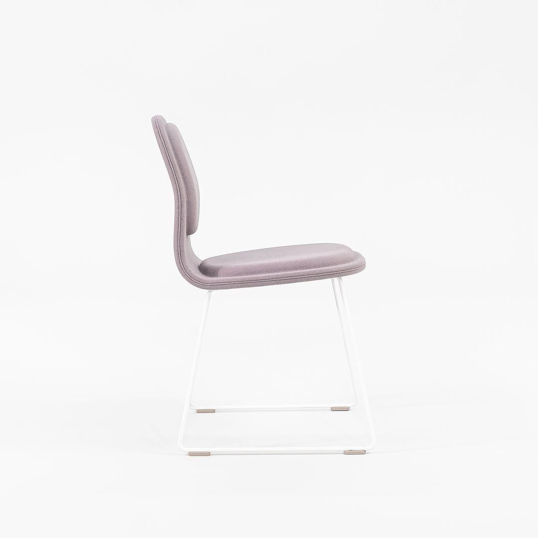 2022 Pair of Jasper Morrison for Cappellini Hi Pad Dining Chairs with White Base In Excellent Condition For Sale In Philadelphia, PA