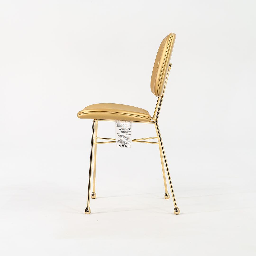 Paire de chaises de salle à manger/d'appoint Nika Zupanc pour Moooi Golden en or mat 2022 Excellent état - En vente à Philadelphia, PA