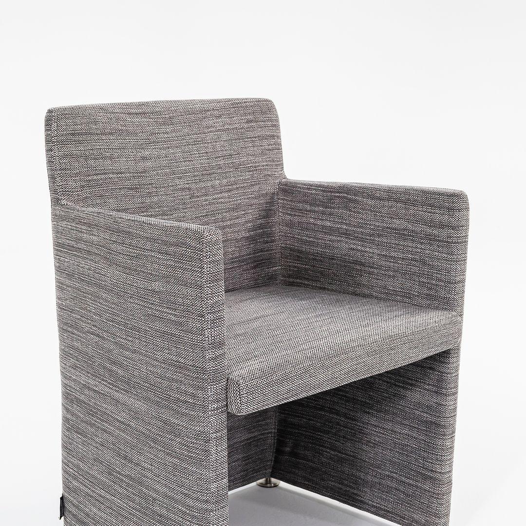 Metal 2022 Piero Lissoni for Cappellini Supersoft Chair with Armrest in Marrone/Grigio For Sale