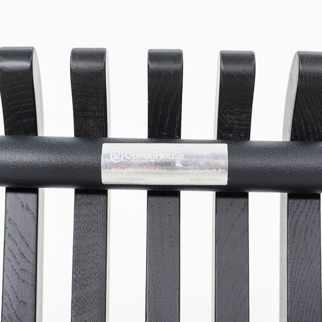 2022 Richard Schultz para CondeHouse Silla de listones de madera ebonizada y aluminio en venta 3