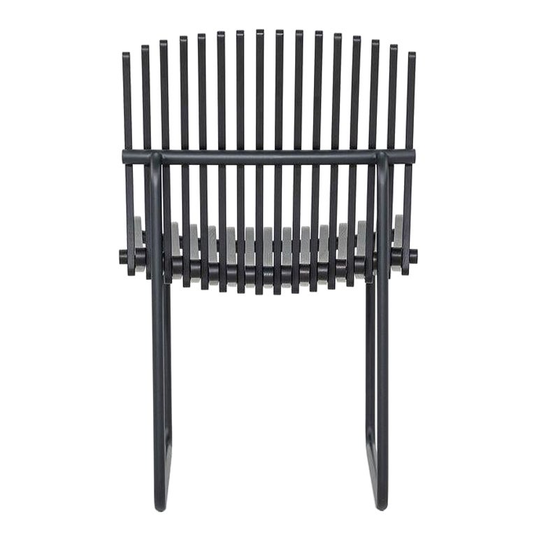 Chaise à lattes Richard Schultz pour CondeHouse en bois ébénisé et aluminium 2022 en vente