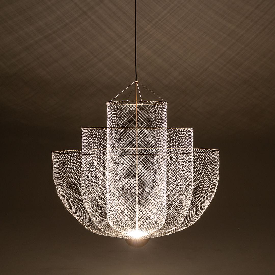 2022 Rick Tegelaar per Moooi UL Meshmatics Lampadario / Lampada a sospensione 4M Grande In condizioni ottime in vendita a Philadelphia, PA