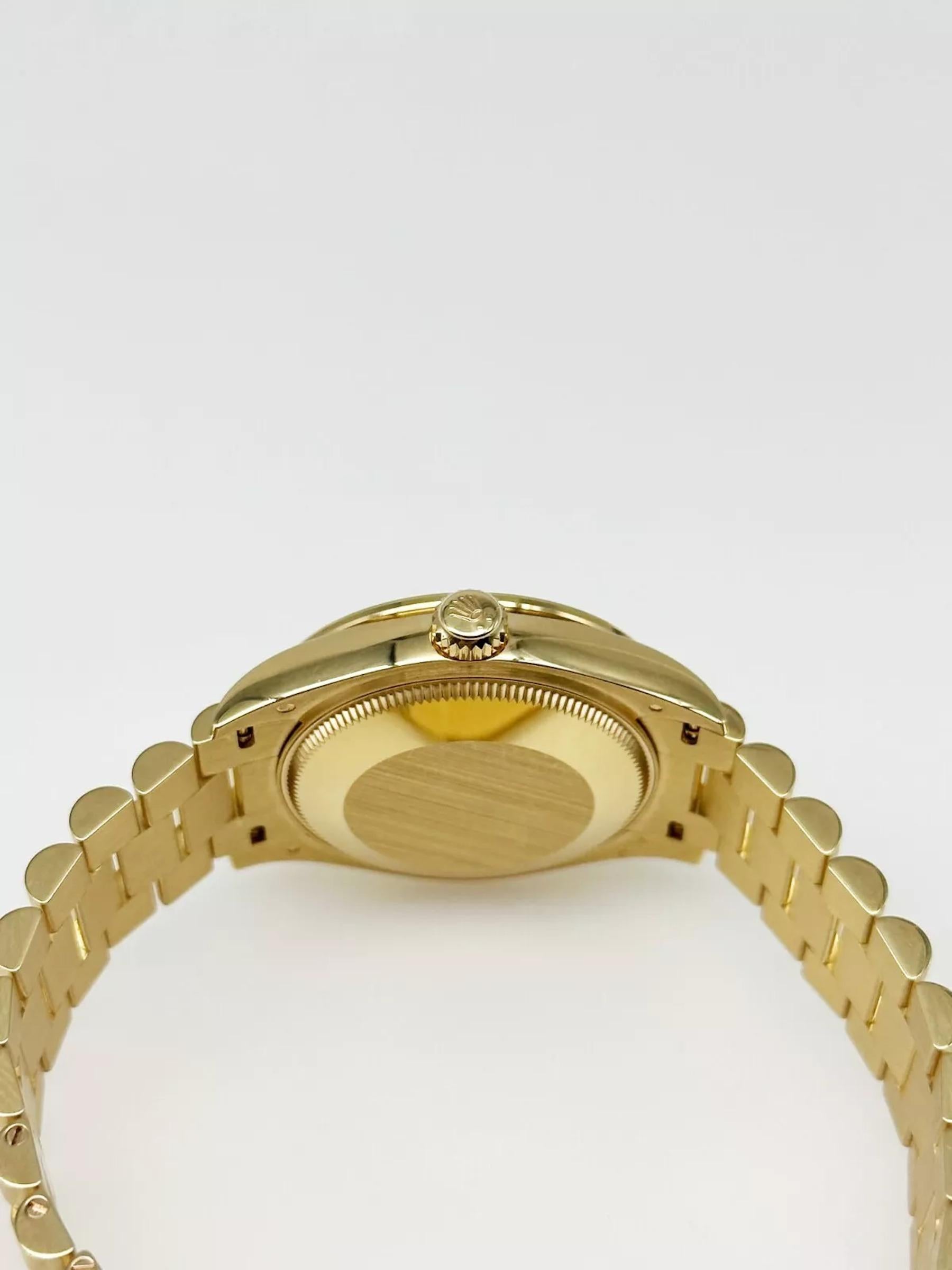 2022 Rolex 278288RBR Mittelgroß 31mm Präsident Grünes Blumenzifferblatt 18K Gold BP 2