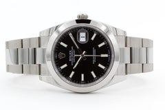 2022 Rolex Datejust 41 Stainless Steel Black Dial 126300 Box & Papers