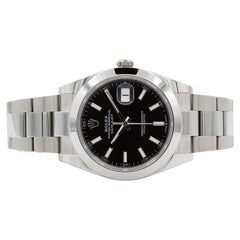 2022 Rolex Datejust 41 Stainless Steel Black Dial 126300 Box & Papers