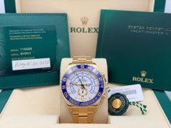 2022 Rolex Yacht Master II 116688 44mm Blue Ceramic 18k Yellow Gold Box Paper