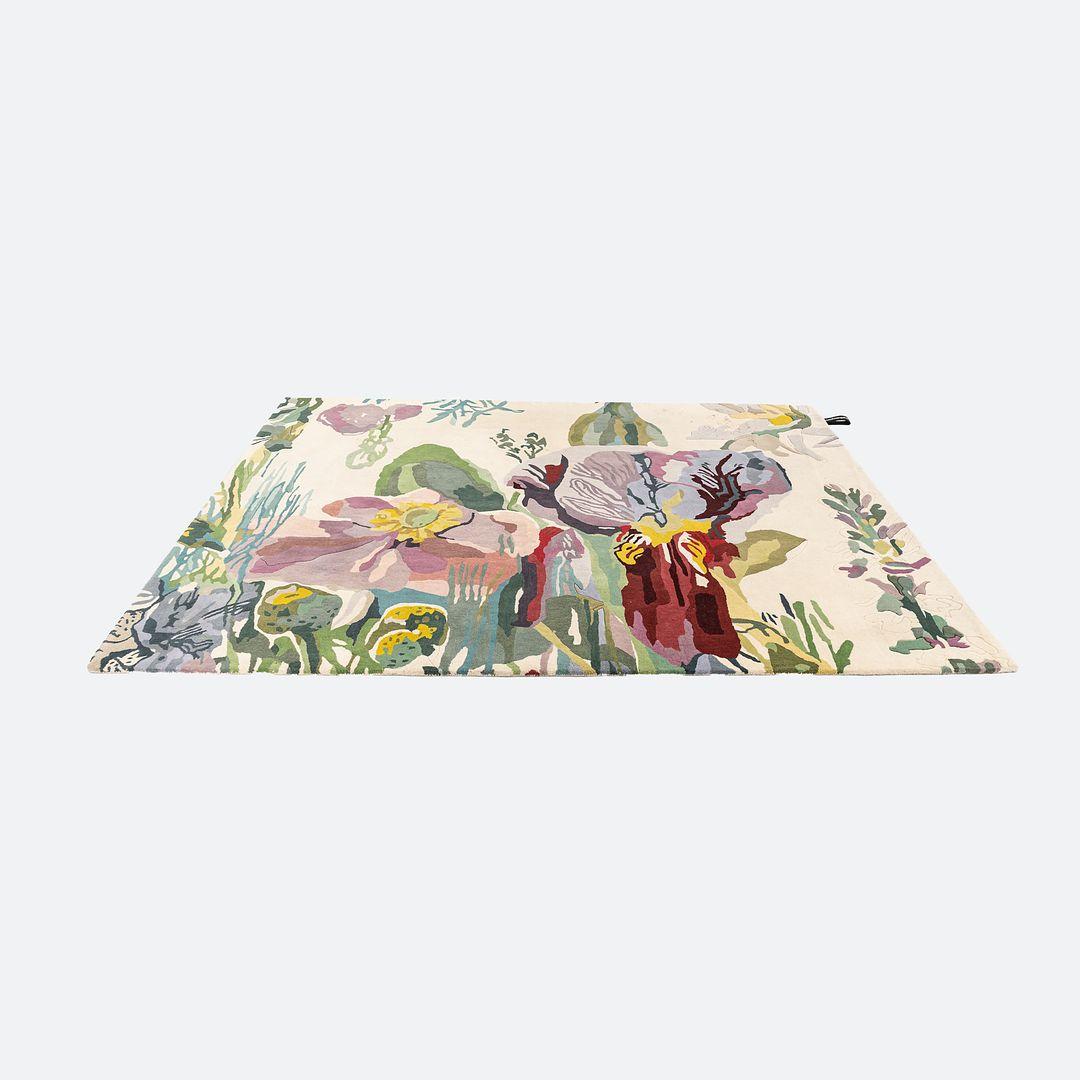Modern 2022 Santi Moix for Nanimarquina Flora Backyard, Needs Cleaning / Stained For Sale