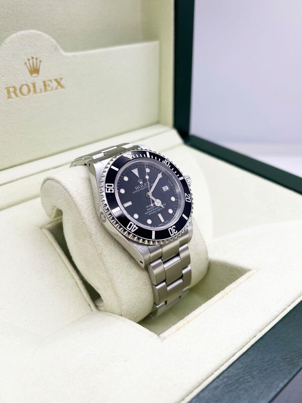 Rolex Sea Dweller 16600 Black Stainless Steel Box and 2022 Service Card  In Excellent Condition In San Diego, CA
