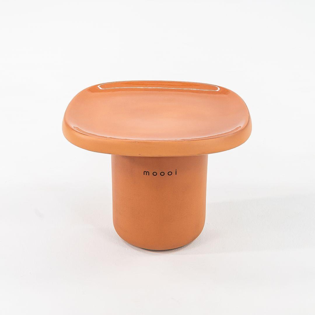 2022 Simone Bonanni for Moooi Obon Side Table Square High in Terracotta For Sale 3