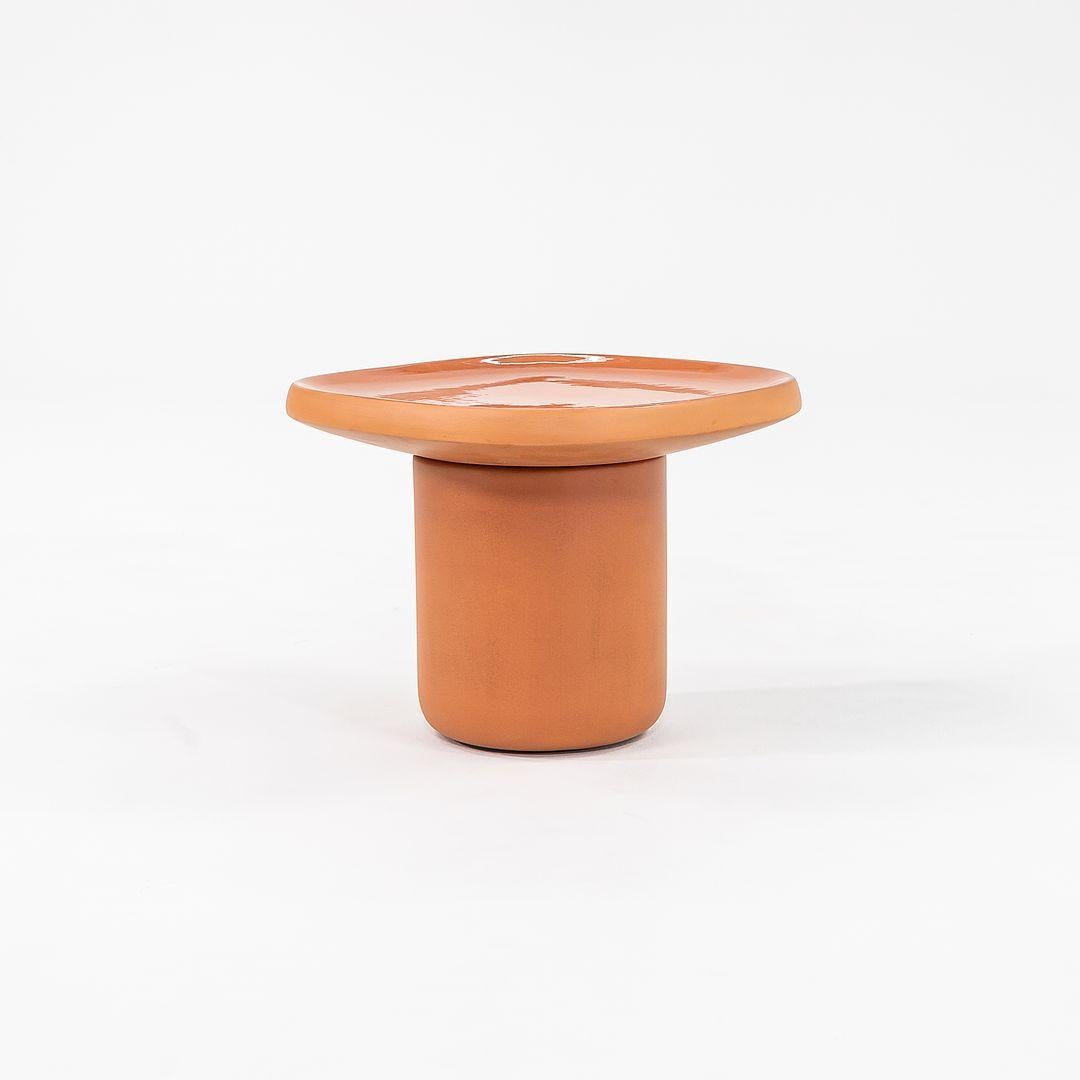 Ceramic 2022 Simone Bonanni for Moooi Obon Side Table Square High in Terracotta For Sale