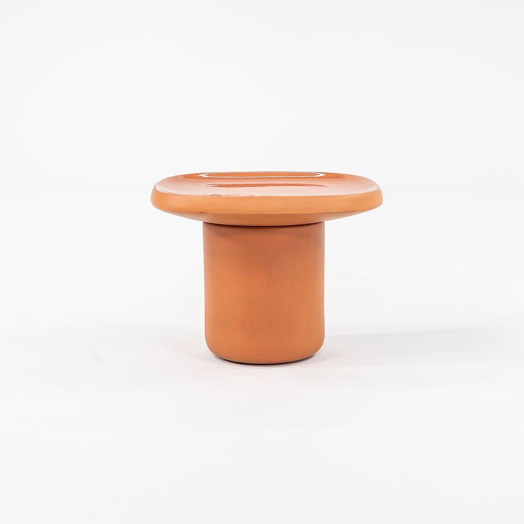 2022 Simone Bonanni for Moooi Obon Side Table Square High in Terracotta For Sale 2