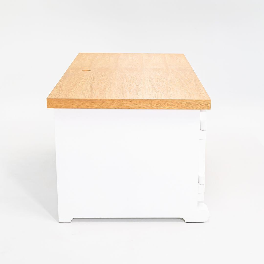 2022 Studio Job für Moooi Papier-Doppelsockel-Schreibtisch 180, Weiß mit Eiche, weiß mit Eichenholz im Angebot 3