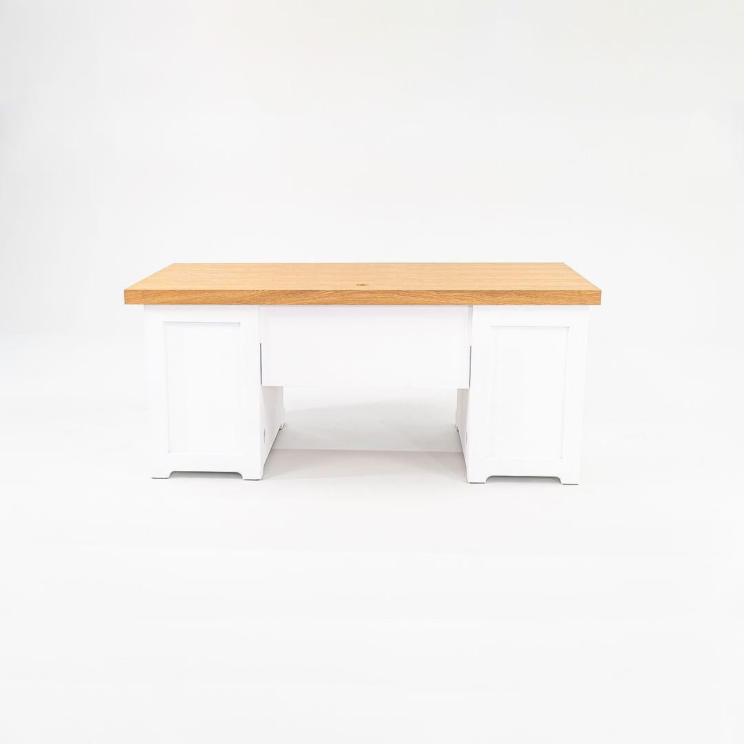 2022 Studio Job für Moooi Papier-Doppelsockel-Schreibtisch 180, Weiß mit Eiche, weiß mit Eichenholz (21. Jahrhundert und zeitgenössisch) im Angebot