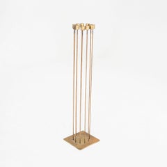 2022 Val Bertoia Sonambient Wire Sculpture with 11 Brass Rods 11x11x49 Inches