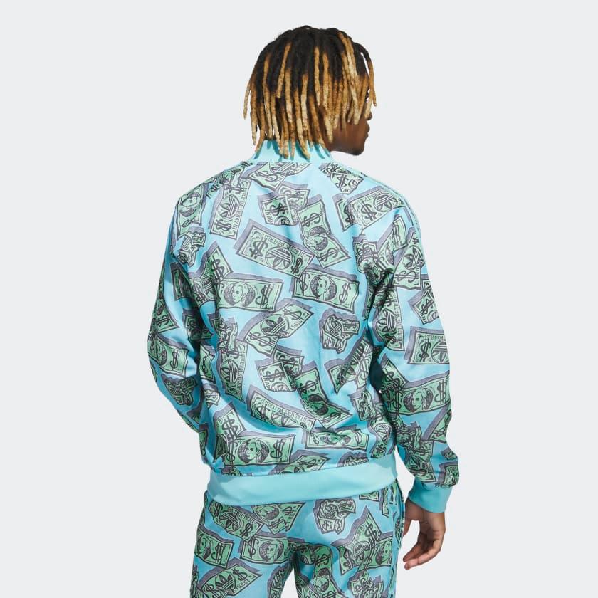 Women's or Men's 2023 Adidas Originals ObyO X Jeremy Scott MONEY PRINT TRACK JACKET Medium